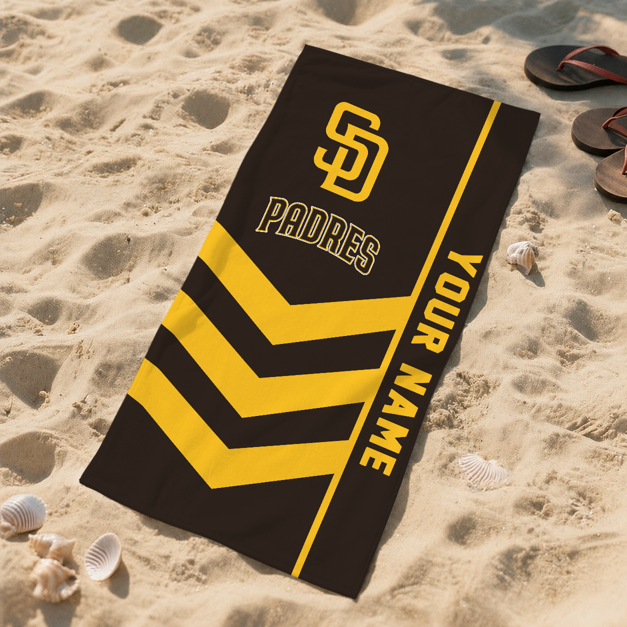 LIMITED EDITION - NEW CUSTOMIZED MLB18 SDP SAN DIEGO PADRES BEACH TOWEL FOR FAN