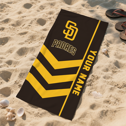 LIMITED EDITION - NEW CUSTOMIZED MLB18 SDP SAN DIEGO PADRES BEACH TOWEL FOR FAN