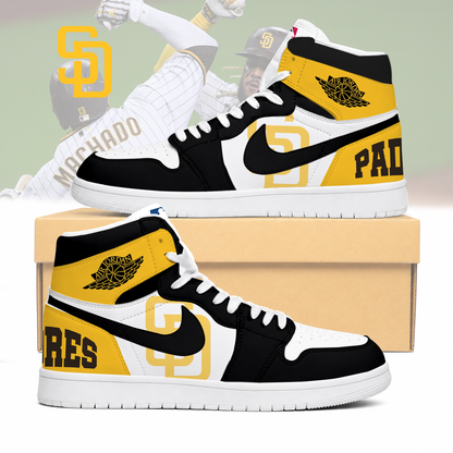 LIMITED EDITION - NEW CUSTOMIZED MLB18 SDP SAN DIEGO PADRES AIR JORDAN SNEAKERS