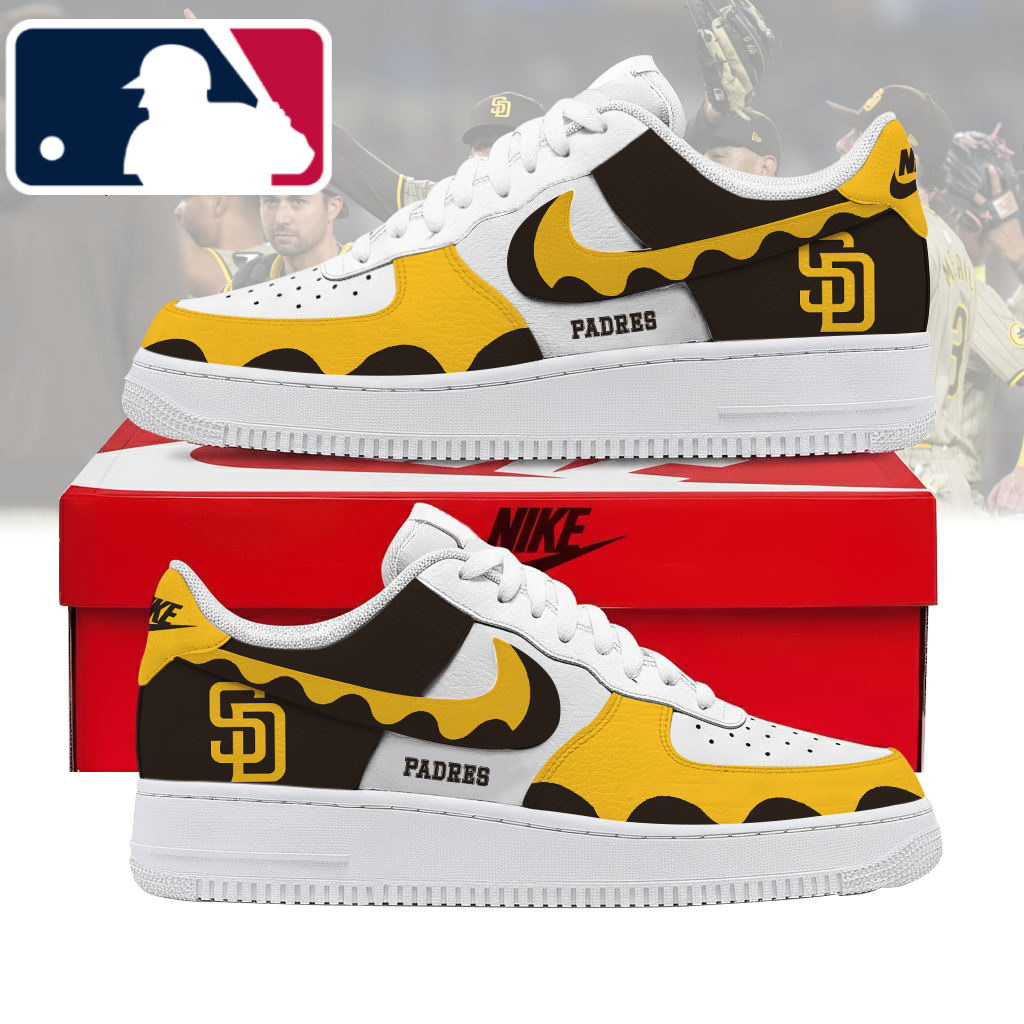 FINAL CLEARANCE - NEW CUSTOMIZED MLB18 SDP SAN DIEGO PADRES AF1 SHOES