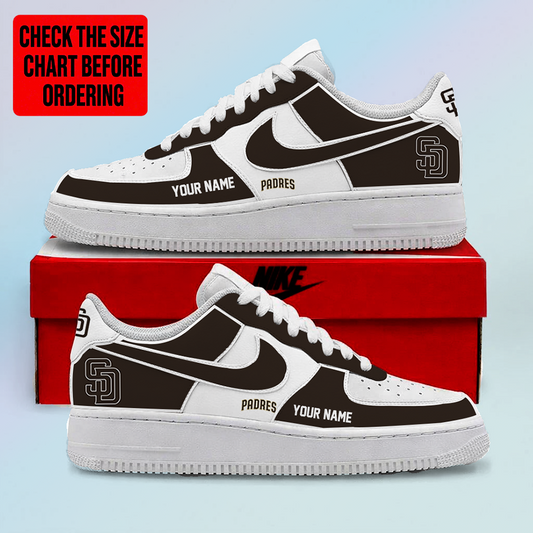 LIMITED EDITION - NEW CUSTOMIZED MLB18 SDP SAN DIEGO PADRES AF1 SHOES