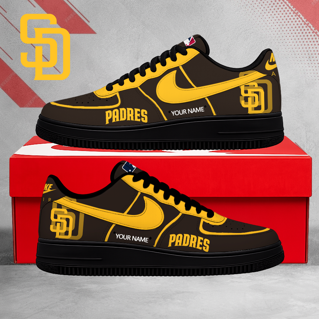 SPECIAL EDITION - NEW CUSTOMIZED MLB18 SDP SAN DIEGO PADRES AF1 SHOES