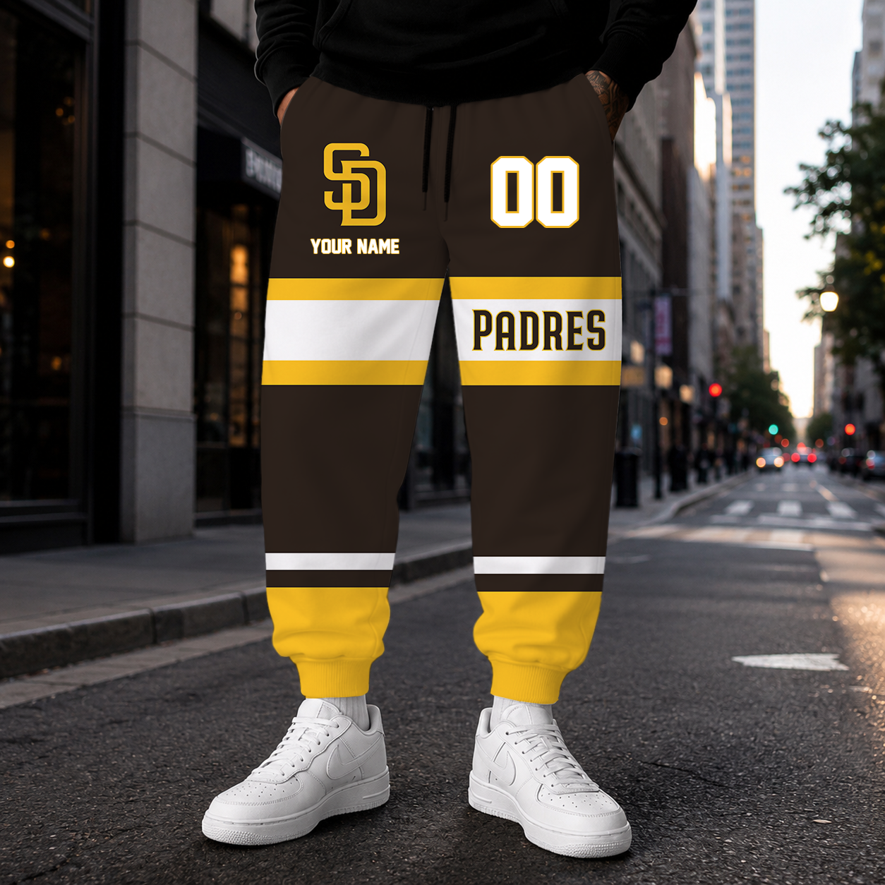 VIRAL EDITION - NEW CUSTOMIZED MLB18 SDP SAN DIEGO PADRES SWEATPANTS