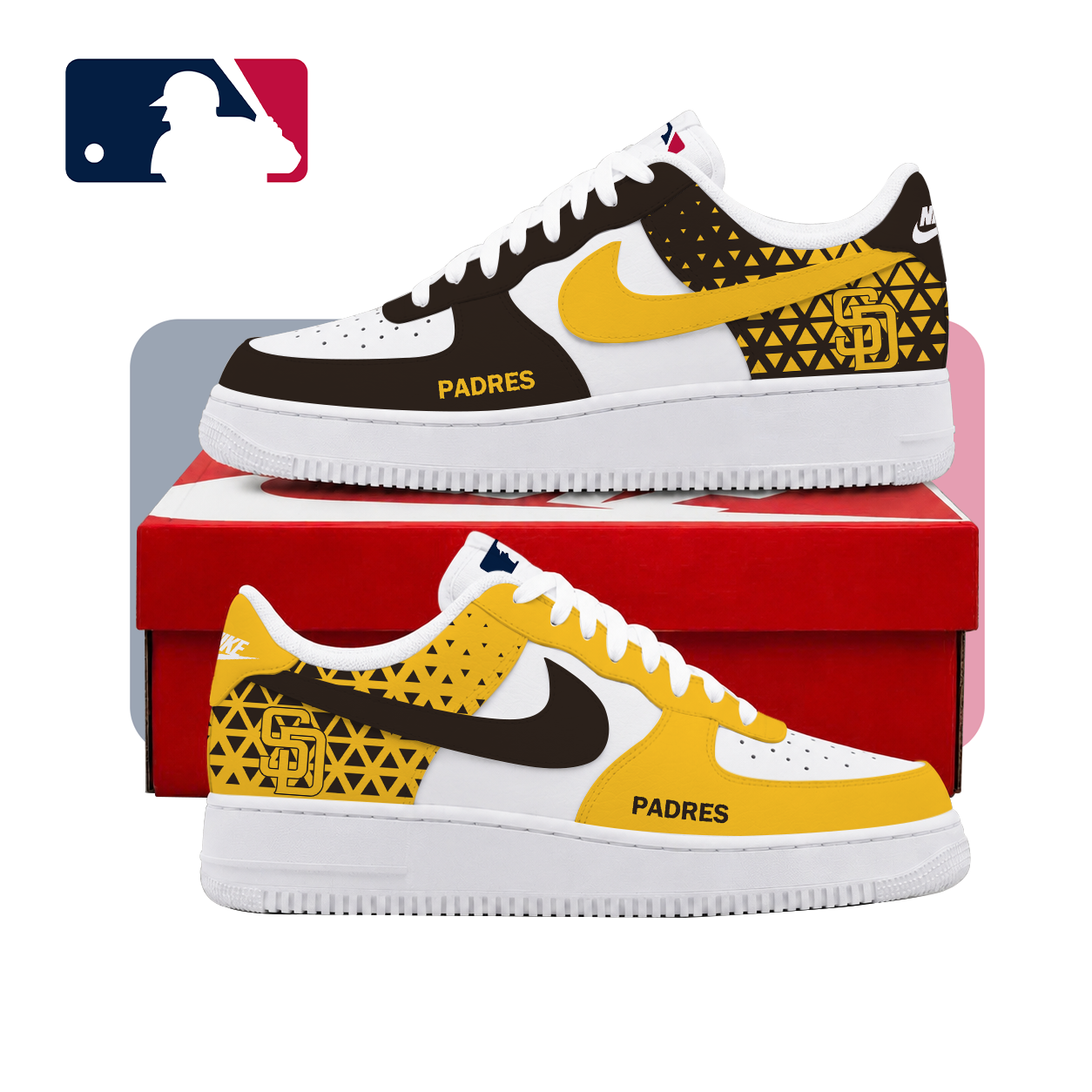 VIRAL EDITION - NEW CUSTOMIZED MLB18 SDP SAN DIEGO PADRES AF1 SHOES