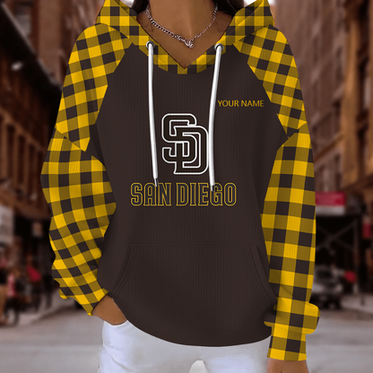 [FLASH SALE] NEW CUSTOMIZED MLB18 SDP SAN DIEGO PADRES RIBBED HOODIE & SWEATSHIRT