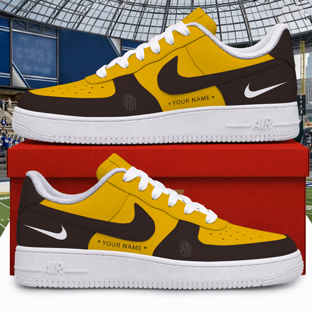 [FLASH SALE] NEW CUSTOMIZED MLB18 SDP SAN DIEGO PADRES AF1 SHOES