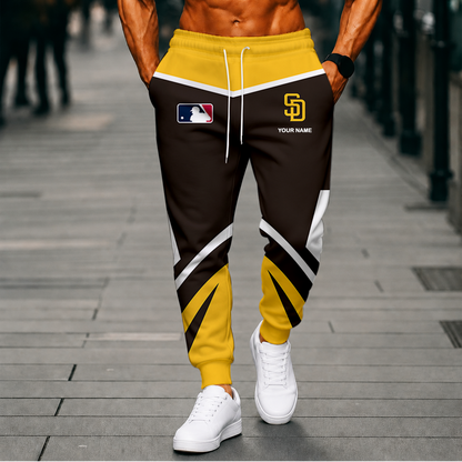 LIMITED EDITION - NEW CUSTOMIZED MLB18 SDP SAN DIEGO PADRES SWEATPANTS