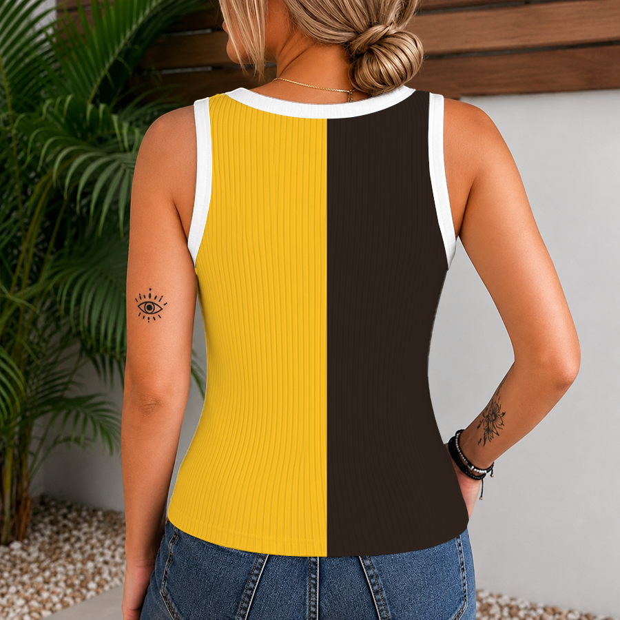 [FLASH SALE] NEW CUSTOMIZED MLB18 SDP SAN DIEGO PADRES WOMEN'S V-NECK TANK TOP