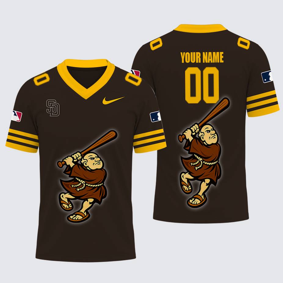 [FLASH SALE] NEW CUSTOMIZED MLB18 SDP SAN DIEGO PADRES FOOTBALL JERSEY