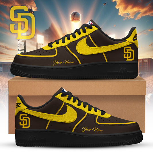 LIMITED EDITION - NEW CUSTOMIZED MLB18 SDP SAN DIEGO PADRES AF1 SNEAKERS