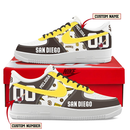 LIMITED EDITION - NEW CUSTOMIZED MLB18 SDP SAN DIEGO PADRES AF1 SHOES