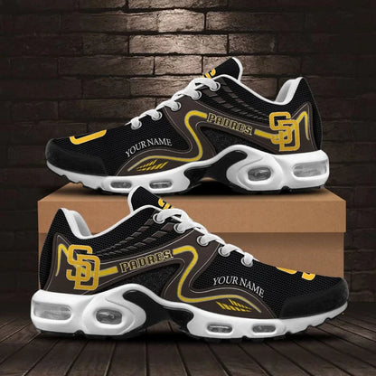 LIMITED EDITION - NEW CUSTOMIZED  MLB18 SDP SAN DIEGO PADRES AIR MAX PLUS SNEAKERS