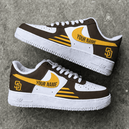 [FLASH SALE] NEW CUSTOMIZED MLB18 SDP SAN DIEGO PADRES AF1 SHOES