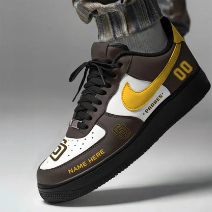 [FLASH SALE] NEW CUSTOMIZED MLB18 SDP SAN DIEGO PADRES AF1 SHOES