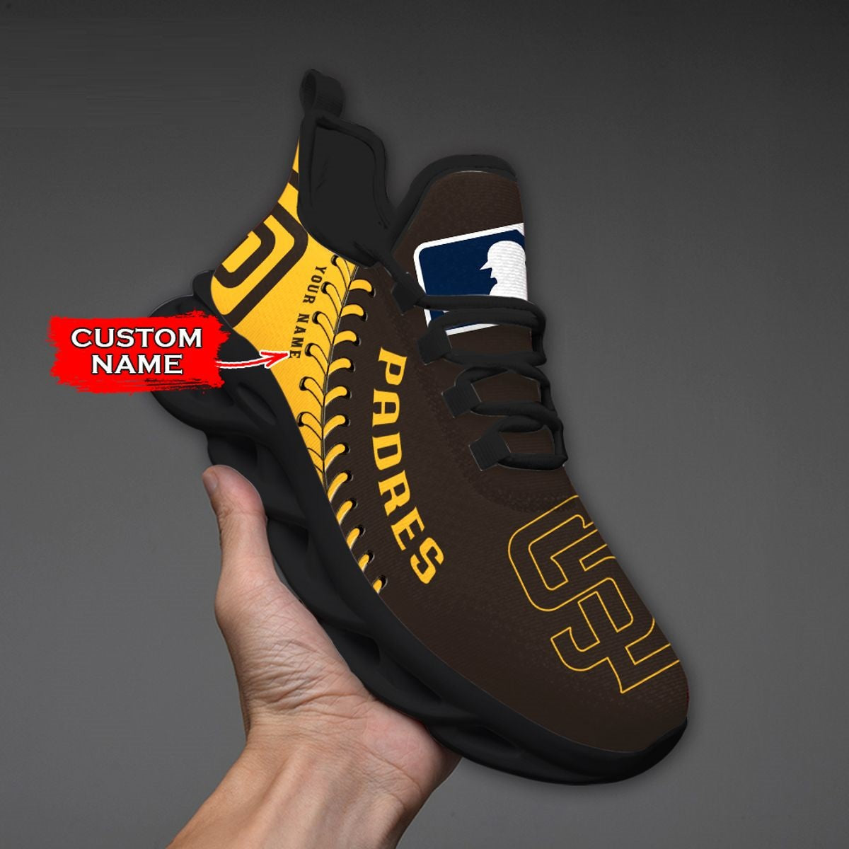 [FLASH SALE] NEW CUSTOMIZED MLB18 SDP SAN DIEGO PADRES MAX SOUL SHOES