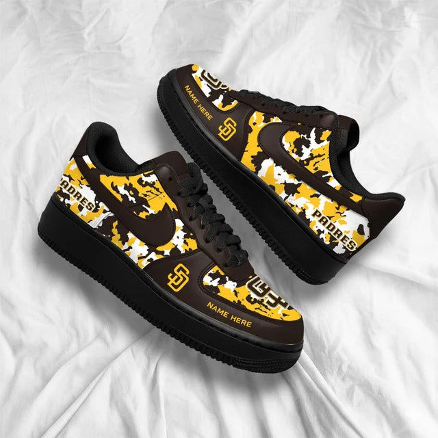 [FLASH SALE] NEW CUSTOMIZED MLB18 SDP SAN DIEGO PADRES AF1 SHOES