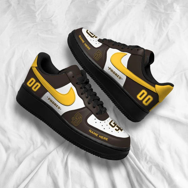 [FLASH SALE] NEW CUSTOMIZED MLB18 SDP SAN DIEGO PADRES AF1 SHOES
