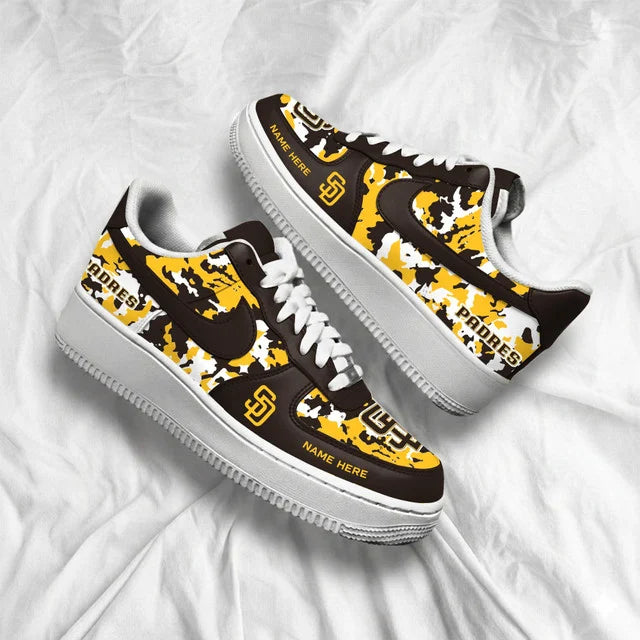 [FLASH SALE] NEW CUSTOMIZED MLB18 SDP SAN DIEGO PADRES AF1 SHOES