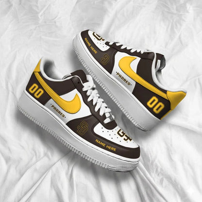 [FLASH SALE] NEW CUSTOMIZED MLB18 SDP SAN DIEGO PADRES AF1 SHOES