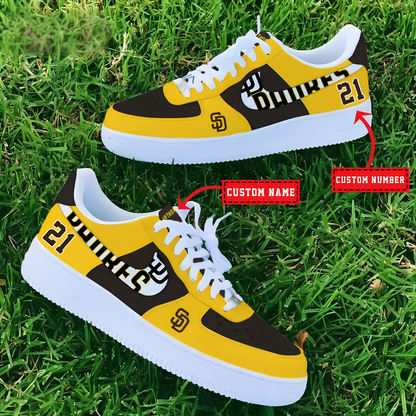 [FLASH SALE] NEW CUSTOMIZED MLB18 SDP SAN DIEGO PADRES AF1 SHOES