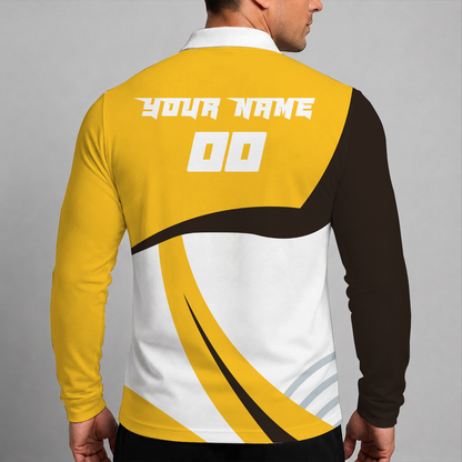 [FLASH SALE] NEW CUSTOMIZED MLB18 SDP SAN DIEGO PADRES MEN'S LONG SLEEVE POLO