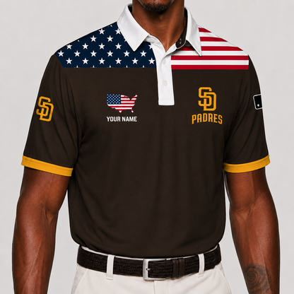 LIMITED EDITION - NEW CUSTOMIZED MLB18 SDP SAN DIEGO PADRES POLO SHIRT, ZIP POLO SHIRT & T-SHIRTS