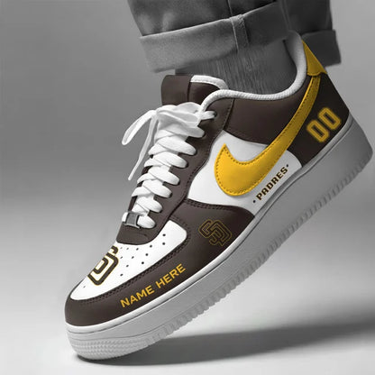 [FLASH SALE] NEW CUSTOMIZED MLB18 SDP SAN DIEGO PADRES AF1 SHOES