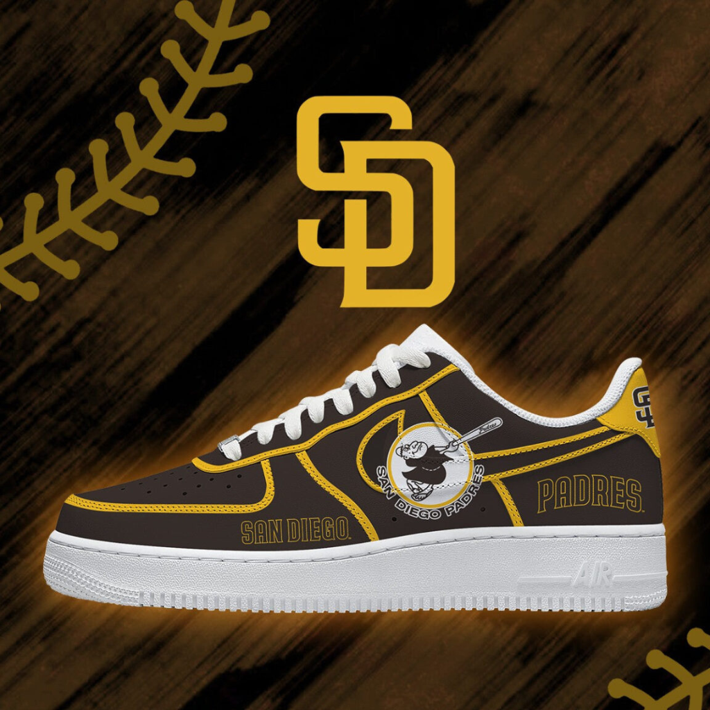 LIMITED EDITION - NEW CUSTOMIZED MLB18 SDP SAN DIEGO PADRES AF1 SHOES