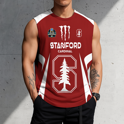 LIMITED DROP - NEW CUSTOMIZED | NCAA CWS18 STC ST CARDINAL MEN'S GYM SHIRT