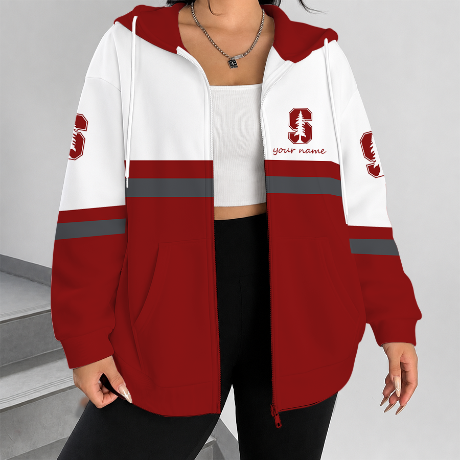 [FAN FAVORITE] NEW CUSTOMIZED NCAA CWS18 STC STANFORD CARDINAL ZIP HOODIE