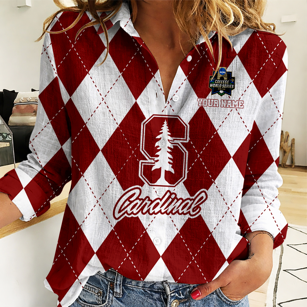 LIMITED DROP - NEW CUSTOMIZED | NCAA CWS18 STC ST CARDINAL WOMEN CASUAL SHIRT FOR FAN