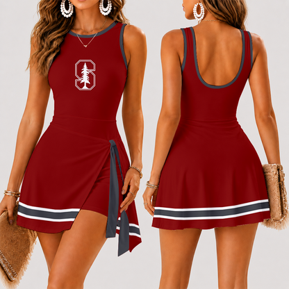 [FAN FAVORITE] NEW CUSTOMIZED NCAA CWS18 STC STANFORD CARDINAL WOMEN'S SUMMER SKORT DRESS