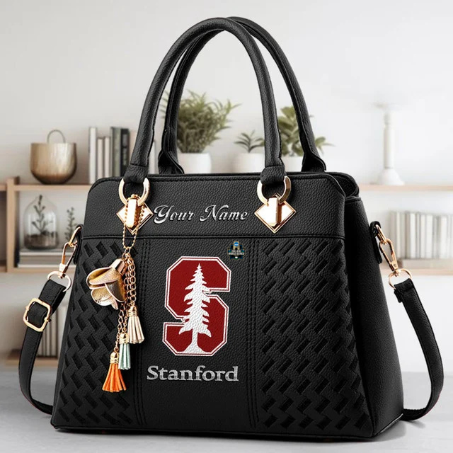 LIMITED EDITION - NEW CUSTOMIZED NCAA CWS18 STC STANFORD CARDINAL ZIP HANDBAG MULTICOLOR
