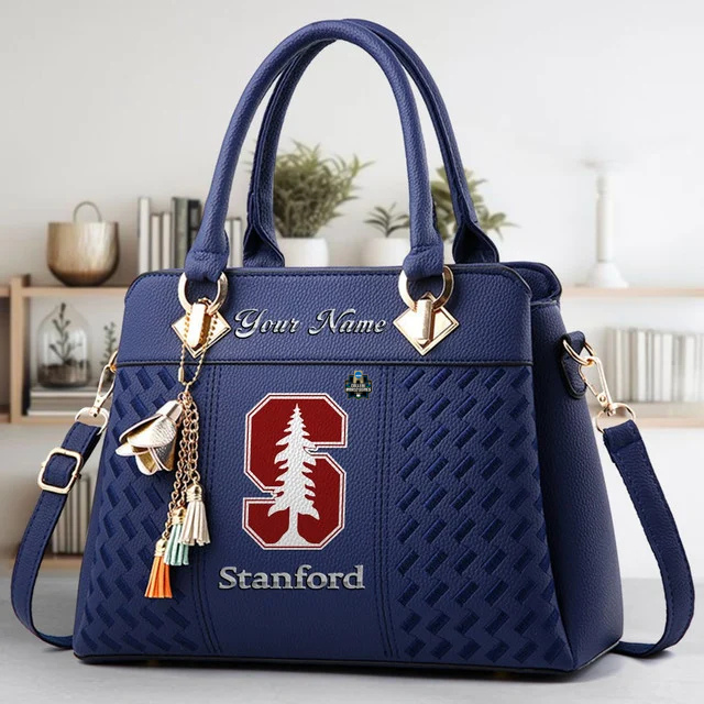 LIMITED EDITION - NEW CUSTOMIZED NCAA CWS18 STC STANFORD CARDINAL ZIP HANDBAG MULTICOLOR