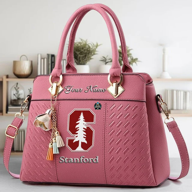 LIMITED EDITION - NEW CUSTOMIZED NCAA CWS18 STC STANFORD CARDINAL ZIP HANDBAG MULTICOLOR