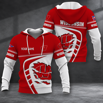 ELITE EDITION - NEW CUSTOMIZED NCAA FBS18 WSB WISCONSIN BADGERS HOODIE, ZIP HOODIE, T-SHIRT, POLO SHIRT, ZIP POLO SHIRT & SWEATSHIRT