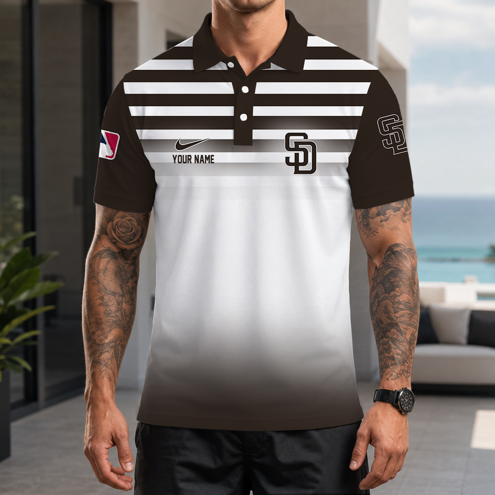 [FLASH SALE] NEW CUSTOMIZED MLB18 SDP SAN DIEGO PADRES POLO SHIRT