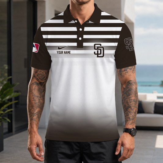[FLASH SALE] NEW CUSTOMIZED MLB18 SDP SAN DIEGO PADRES POLO SHIRT