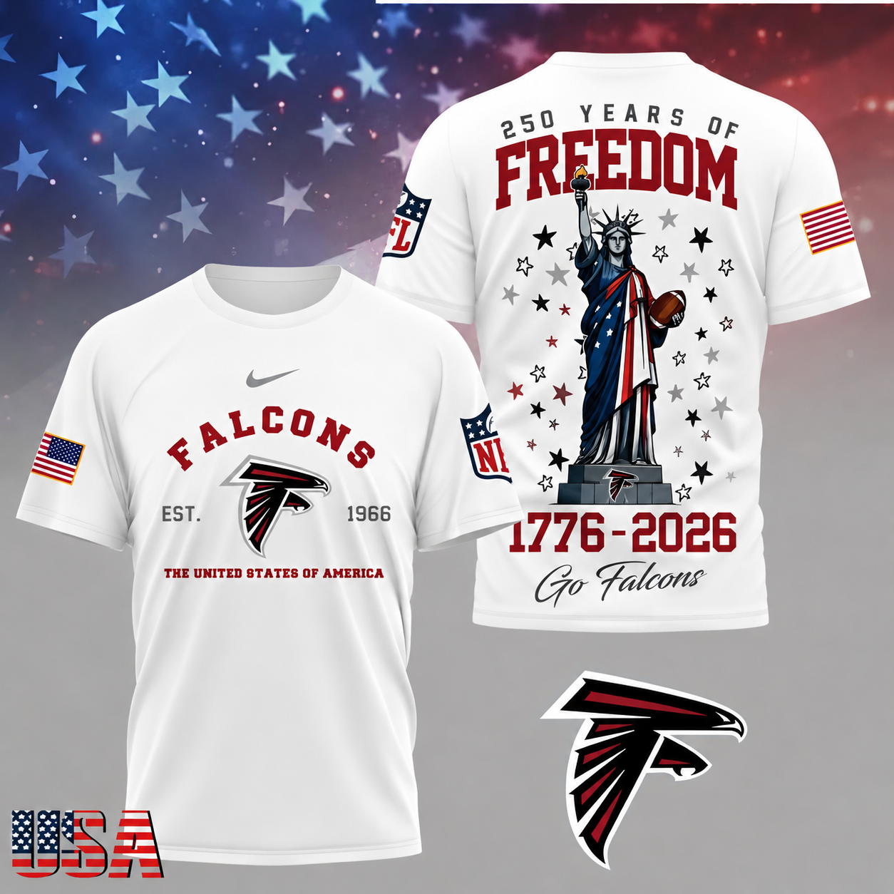 [SPECIAL OFFER] NEW CUSTOMIZED NFL18 ATF ATLANTA FALCONS T-SHIRT, HOODIE, ZIP HOODIE