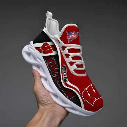 EXCLUSIVE EDITION - NEW CUSTOMIZED NCAA FBS18 WSB WISCONSIN BADGERS CLUNKY SNEAKERS