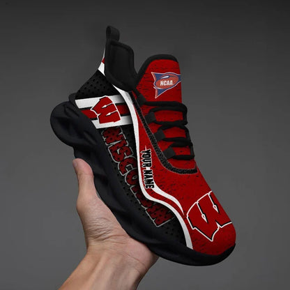 EXCLUSIVE EDITION - NEW CUSTOMIZED NCAA FBS18 WSB WISCONSIN BADGERS CLUNKY SNEAKERS