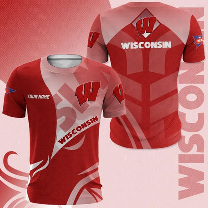 MEGA SALE - NEW CUSTOMIZED NCAA FBS18 WSB WISCONSIN BADGERS HOODIE, T-SHIRTS, ZIP HOODIE, SWEATSHIRTS & POLO SHIRT
