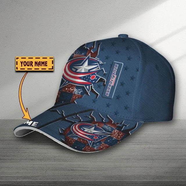 VIRAL EDITON - NEW CUSTOMIZED NHL18 CBJ COLUMBUS BLUE JACKETS CLASSIC CAP