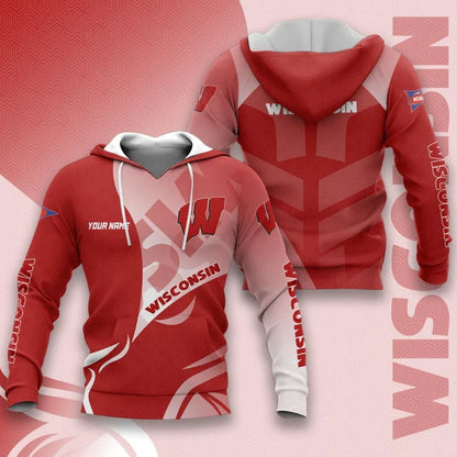 MEGA SALE - NEW CUSTOMIZED NCAA FBS18 WSB WISCONSIN BADGERS HOODIE, T-SHIRTS, ZIP HOODIE, SWEATSHIRTS & POLO SHIRT