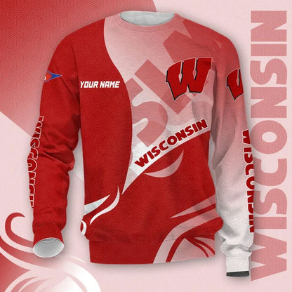 MEGA SALE - NEW CUSTOMIZED NCAA FBS18 WSB WISCONSIN BADGERS HOODIE, T-SHIRTS, ZIP HOODIE, SWEATSHIRTS & POLO SHIRT