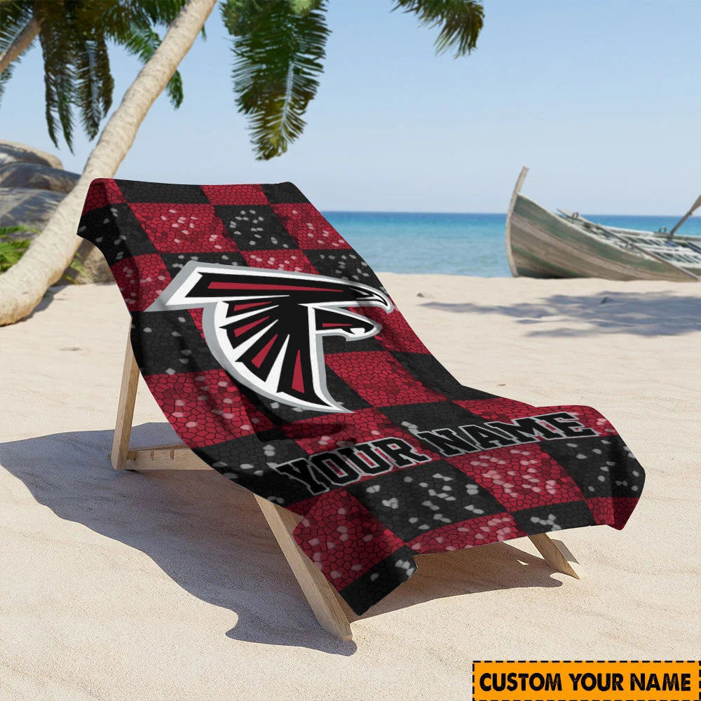 LIMITED EDITION - NEW CUSTOMIZED NFL18 ATF ATLANTA FALCONS BEACH TOWEL