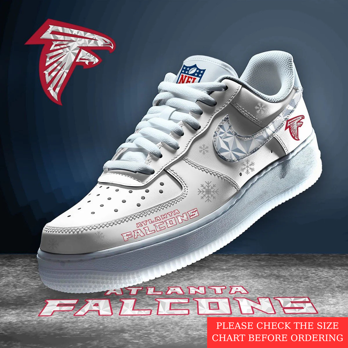 LIMITED EDITION - NEW CUSTOMIZED NFL18 ATF ATLANTA FALCONS AF1 SHOES