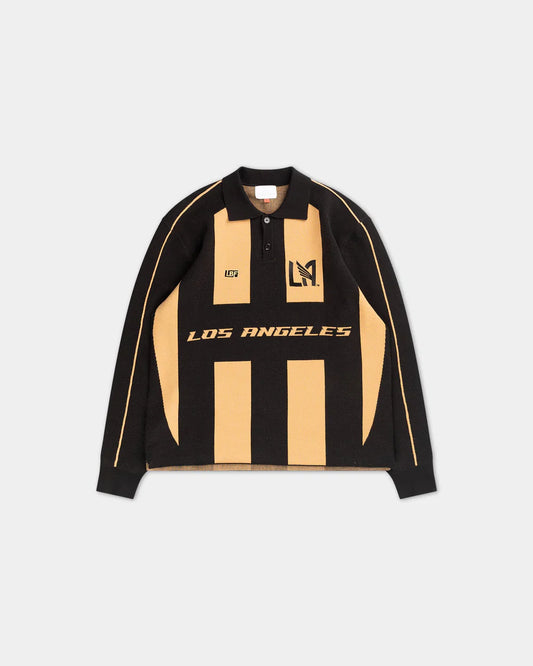 LIMITED EDITION - NEW CUSTOMIZED MLS18 LAF LA FC LONG SLEEVE POLO