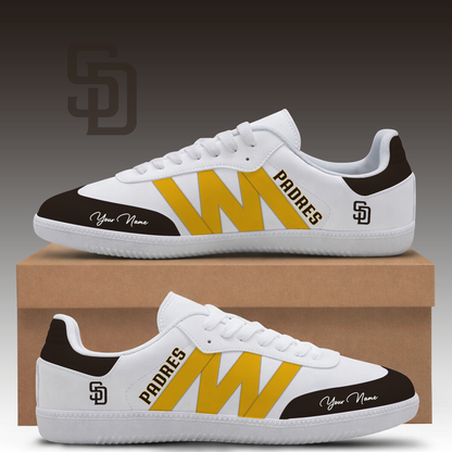 [FLASH SALE] NEW CUSTOMIZED MLB18 SDP SAN DIEGO PADRES CLASSIC SNEAKERS