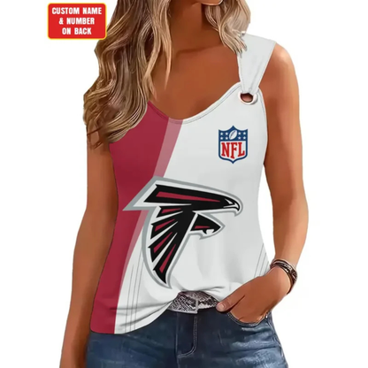 [SPECIAL OFFER] NEW CUSTOMIZED NFL18 ATF ATLANTA FALCONS O-RING SHOULDER TANK TOP